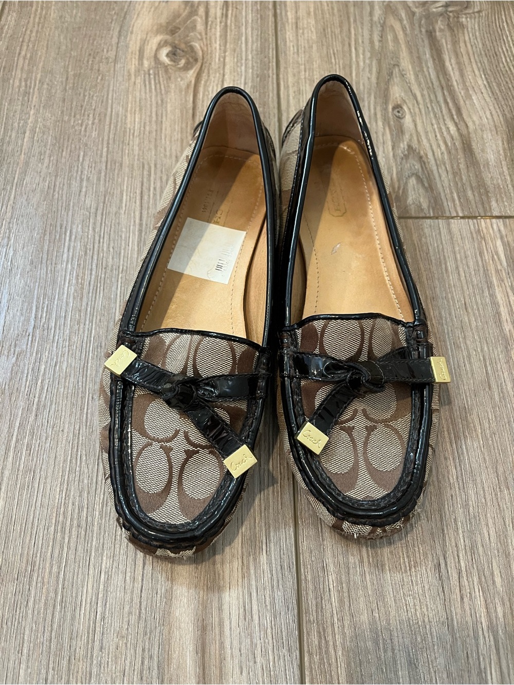 Coach Frida Brown Signature Canvas Flats 8